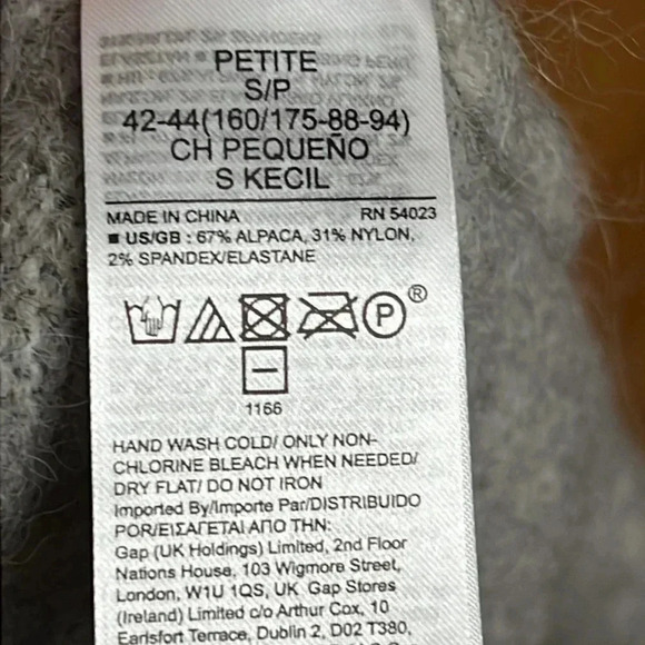 Banana Republic Womens Funnel Neck Sweater Alpaca Nylon Spandex Petite Sm soft - Picture 7 of 9